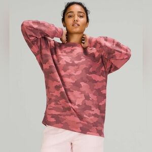 Lululemon Perfectly Oversized Crew Heritage 365 Camo Brier Rose Multi Size 12